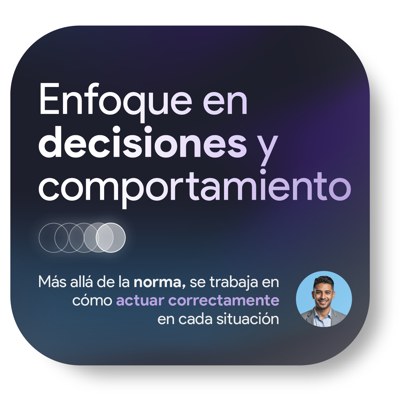 Enfoque en decisiones y comportamiento