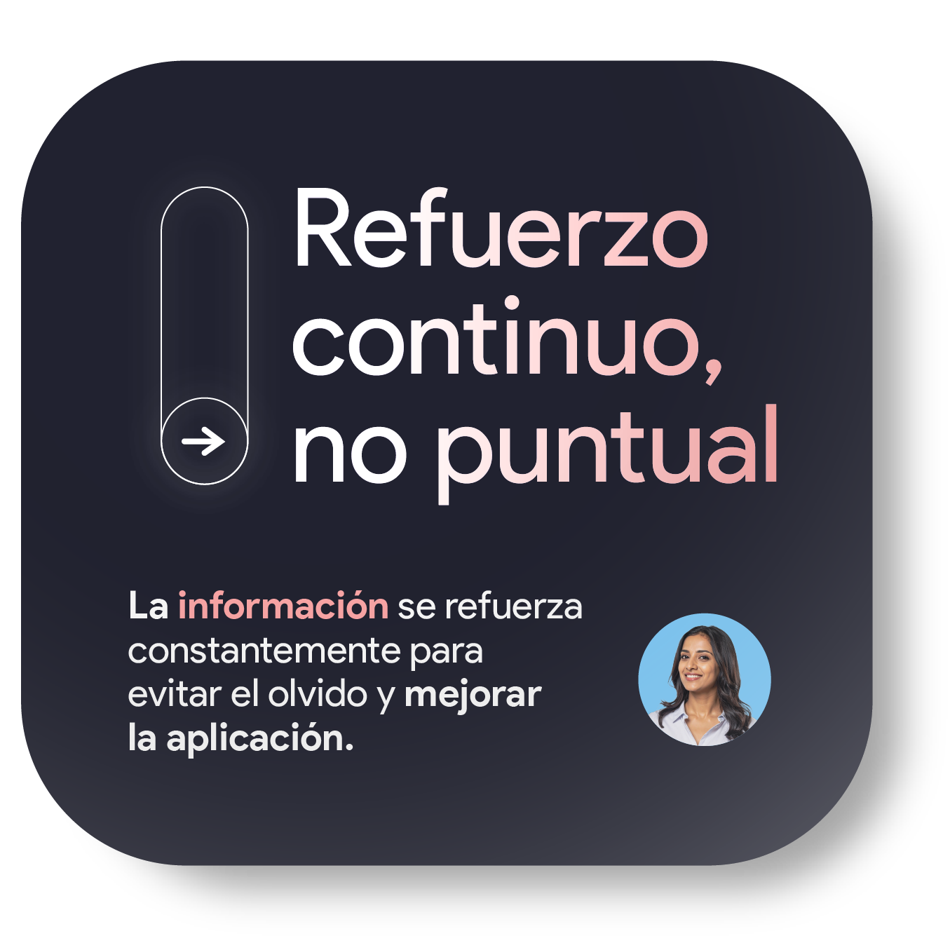 Refuerzo continuo, no puntual